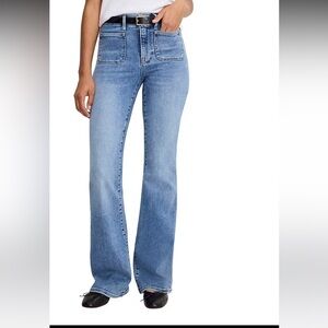 NWT🌷Good American Good Legs Stretch Mid Rise Flare Jeans